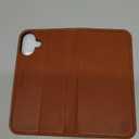 SHIELDON Case for iPhone 16 Plus 5G, Genuine Leather Wallet Foldable Magnetic Cover RFID Blocking Card Holder Kickstand Drop Protection Phone Case Compatible with iPhone 16 Plus 6.7" - Retro Brown