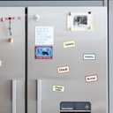 Colored Border Magnetic Dry Erase Labels 4x2 Inch, Reusable Dry Erase Magnet Labels for whiteboard, Pack of 40