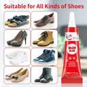 Shoe Glue, Strong, Clear Shoe Repair Glue for Sneakers, Boots, Handbags, Soles, Heels, Works on Leather, Rubber, Canvas, 15ml Tube