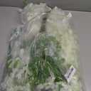 GPARK (36 Branches 12 Pack /45 inch /3.7ft Wisteria Hanging Artificial Flowers Fake Bushy Silk Vine Garland String for Wedding Party Garden Greenery Home Wall Deco Beige+Green+White