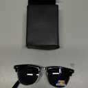 Cyxus Foldable Sunglasses Half Rim Folding Sunglasses Classic Polarized UV400 Shades For Men Women 1015 (03-black)