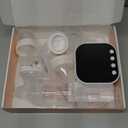 Lulia Double Electric Breast Pump, Breastfeeding Pump 4 Modes & 9 Levels, Low Noise, Anti-Backflow & LED Display, BPA Free, Portable Breast Pumps with 24mm Flange (White)