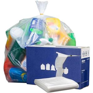Plasticplace 32-33 Gallon Trash Bags  1.5 Mil  Clear Heavy Duty Garbage Can Liners  33" x 39", 100 Count (Pack of 1), (W33LDC15)