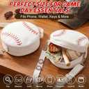 2 Pack Baseball Mom Gifts Purses Women Crossbody Bags Canvas Round Shoulder Adjustable Strap Baseball Essentials for Team Mom Birthday Gifts Mother Wife Sports Lovers Daily Use