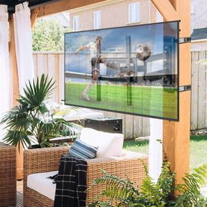 ZeboZap ZZTVA2044 NO Drill Full Motion Outdoor TV Mount | Gazebo TV Mount | Patio TV Mount | Pergola TV Mount | Square Post TV Mount | Stainless Steel Screws | Weatherproof | Holds 80lbs | Black (Gazebo Post)