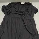 Acelitt Womens Casual Summer Twist Front V Neck Short Sleeve Mini Dress, (Medium, Black)