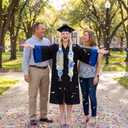 Graduation Money Lei Class of 2026 - Graduation Ribbon Lei with Secure Cash Pockets, 66'' Blue Hawaiian Flower Graduation Necklace for Women Men, Grad Gift & Party Accessories for High School College