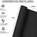 30x 1200Black Kraft Wrapping Paper Roll for Bulletin Board Poster Gift Wrapping, Craft Construction Paper for Easel Drawing Painting Art Supplies Packing Table Covering Bouquet Flower Christmas
