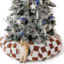 Lesure Cat Tunnel Bed for Indoor Cats - Cute Cat Donut Tunnel Toys for Small Large Cats with Washable Circle Cushion, Round Pet Peekaboo Cave Toy for Kitten/Puppy/Rabbit, Standard Brown Checks