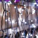 4-pack Solar Christmas Lights Outdoor Waterproof, 400LED 132FT Solar String Lights with 8 Lighting Modes, Tree Light Green Wire for Xmas Tree Party Wedding Garden Yard Fence Decoration (Cool White)