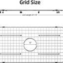 Sink Bottom Grid 24-1/8" x 12-5/8", Centered Drain with Corner Radius 1-1/2", Sink Protector Stainless Steel Material