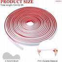 32.8ft x 0.9 Inch Flexible Peel and Stick Molding Trim for Wall, Baseboard, Backsplash, Tile Edge, Chair Rail, Mirror-self Adhesive Moulding Trim for Bathroom Wall Door Floor Window, White