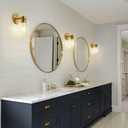 Bathroom Light,Wall Sconces Set of Two,Brushed Gold Vanity Sconce Lights,Morden Gold Sconces Set,Brass Bathroom Vanity Lighting