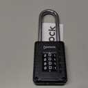 2.76 in Long Shackle Combination Lock | 4-Digit Padlock for Gym Locker, Cabinets, Toolboxes, Gates, Fences, Sheds | 1-Pack, Black