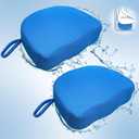 2 Pcs Hot Tub Booster Seat for Adults, Bottom with Non-Slip Microdots, Quick-Drying Portable Cushion with Weighted Module for Quick Sinking, Suitable for Hot Tub Booster Seat, Inflatable Hot Tub, Pool