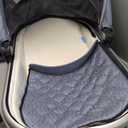UPPAbaby Bassinet/Compatible with Vista, Cruz, Ridge, Minu Strollers/Overnight Sleep Solution/Mattress, Sheet, and Bug Shield Included/Gregory (Blue Mlange/Silver Frame)
