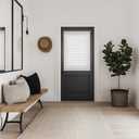 DEZ FURNISHINGS Cordless No Tools 1" Signature Magnet Mini Blinds for Metal Doors, 25" W x 42" H, Pearl White