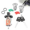 Ignition Switch Door Lock Cylinder Kit for Ford, Ignition Switch Lock Cylinders Keys fit 97-08 Ford E150 E250 E350 Ranger Ignition Locks Cylinder, 96-07 Explorer Aerostar, Replace LC6177 DL5886 597638