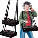 2 Pcs Dj Costume 80s 90s Hip Hop Costume Paper Dj Mixer Boxes with Strap Props Music Rapper Party Decorations Cosplay Party Novelty Retro Theme Music Neon Birthday Gifts