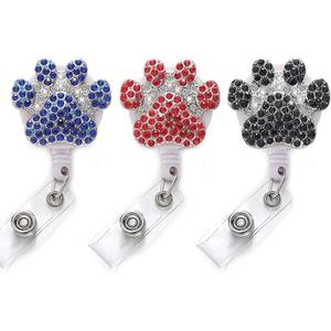 Cute Badge Holder Retractable id Badge Clip Retractable with Alligator Clip for Nursing 3PCS (multicolored-20)
