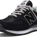 New Balance Men's 574 Core Sneaker, Black/White, 15 Wide