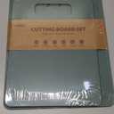 Wood Fiber Cutting Board Set of 2, Composite Cutting Board for Kitchen, Dishwasher Safe, Non-Toxic, BPA Free, Non-Slip, High Density Chopping Board for Meat Vegetables Fruits (Green)