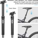 CXWXC Dropper Post 27.2/ 30.9/ 31.6mm - 125mm Travel Bike Seat Post - Dropper Seatpost Internal Cable Routing for Mountain Gravel Bikes eBike (31.6mm)