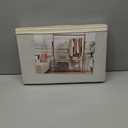 Shoe Organizer for Closet, 2 Pack Foldable Shoe Storage Containers, Fits up to 16-32 Pairs, Adjustable Dividers for Shoe Organizer, Fabric Shoe Storage Bins with Clear Cover, Beige