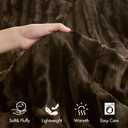 Madison Park Duke Luxe Faux Fur Reversible Comforter Set, Soft Plush Reverse, Modern Down Alternative Filling Cozy Bedding, Box Quilted Warm Cover, Matching Shams, Full/Queen, Chocolate 3 Piece, Size: Full/Queen