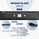 Ximoon 703371 Mower Blade 21" Compatible with Briggs and Stratton Walk-Behind Mowers with 21 inch Cutting Deck Replacement Mulching Blades fit for Snapper Mower 1696607 2691561 7800923 1696627