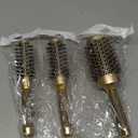3 Pcs Boar Bristle Round Brush for Blow Drying, Nano Thermal Ceramic and Ionic Tech Hair Brush for Curling and Straightening - LargeMedium and Small Round Brushes