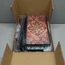 GiftGo Retro Dresser with Fabric Drawers Boho Mandala Flower Chest of Drawers Narrow Storage Tower for Small Spaces Gaps Bedroom Beautiful Nightstand Living Room Table (Mandala, 5 Drawers)