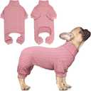 Dog Sweater Turtleneck Knitted Pet Clothes Solid Color Puppy Sweater Warm Dog Sweaters for Small Dogs(Pink&S)