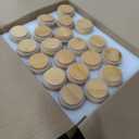 4oz Glass Spice Jars with Bamboo Lids, 20 Pack Clear Borosilicate Glass Food Storage Containers with Wooden Airtight Lids, Cylinder Glass Bottles with Lids for Kitchen Spice Sugar Salt Coffee Tea