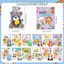 30 Pcs 15 Sets Back to School Mini Stuffed Animals Bulk with Cards First Day of School Mini Animal Plush Toy Soft Plush Doll for Party Favor Classroom Exchange Prizes
