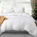 Utopia Bedding Duvet Cover Queen Size - 3 Piece with Zipper Closure - 1 Comforter Cover 90X90 Inches & 2 Pillow Shams 20X26 Inches (White) Comforter Not Included