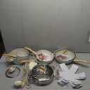 16PCS Pots and Pans Set Non Stick Cookware Set Nonstick with Cooking Set (16pieces, White)