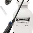 Chapin 20075 Bleach Pump Sprayer, 1Gallon, Lawn & Garden, BleachResistant Poly Tank, FunnelTop, AntiClog Filter, Adjustable Cone Nozzle, 40" Hose for Cleaning, Mold & Disinfecting Applications