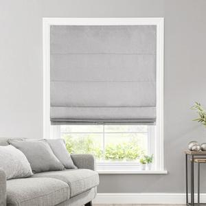 SHECUTE Roman Shades for Windows Cordless, Fabric Roman Window Shades for Bedroom, Living Room and Home, Room Darkening Light Filtering Roman Blinds for Windows and French Doors (Grey, 23W x 64L) (23"W x 64"H, Grey(room Darkening))