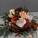 10 Inch Terracotta Wedding Bouquets for Bride Artificial Roses Flower Cascading Cascade Bridal Bouquet for Rustic Boho Fall Vintage Wedding Ceremony Party and Anniversary