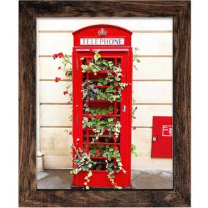 3 x SESEAT 8x10 Picture Frame Rustic Brown, Display Pictures for Wall and Tabletop, 1 Pack