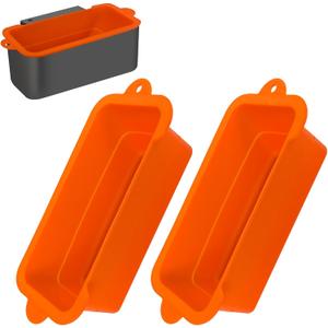 Koolstuffs Silicone Grease Cup Liners for Blackstone 36 28 22 17 Inch Griddle, 2 Pack Reusable Grease Catcher Liner Grill Grease Tray Accessories for Blackstone