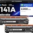 141A W1410A Toner Cartridge Black 2-Pack (with chip) High Yield Replacement for HP 141A W1410A 141X W1410X Toner Compatible with HP LaserJet Pro M110w MFP M140w Printer Ink M110we M139we M140we