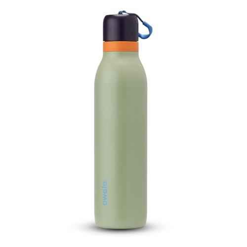 Owala FreeSip Twist Insulated Stainless Steel Water Bottle with Straw for Sports and Travel, BPA-Free, 24-oz, Blue/Green (Camo Cool)