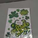 2 x St Patricks Day Window Clings 112 PCS - Shamrock Window Stickers Lucky Clover Static Stickers, Irish Decor for St Patty's Day Indoor Party Accessories Decorations Set