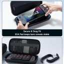 JSAUX Large Capacity Carrying Case for Nintendo Switch 2, Hard Shell Travel Case with 20 Game Card Slots, Storage Bag for Switch 2 and Accessories | Portable & Durable Protective Shell  Black