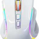 Redragon M602 Gaming Mouse, Ergonomic RGB Gaming Mouse Wired with 7200 Adjustable DPI, 9 Programmable Buttons, Professional Software for Gamer Office [White]