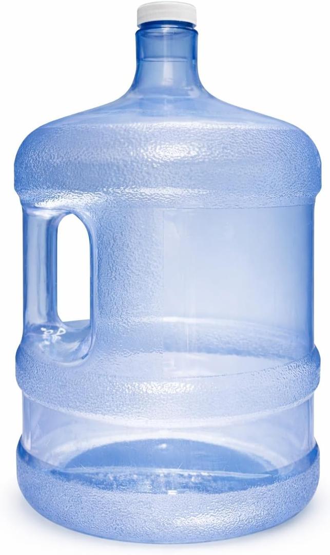 5 Gallon Water Bottle with Sealed Cap-Water Juice Beverage Dispenser- 20 L-BPA Free Food Grade Plastic Jug