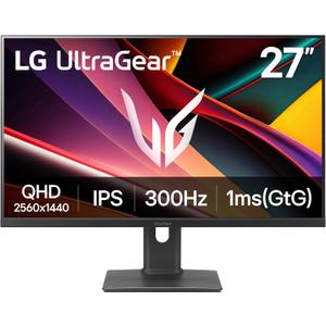 LG 27G64NA-B 27-inch Ultragear G6 QHD IPS 300Hz 1ms HDR400 Gaming Monitor