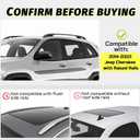 Car Roof Rack Cross Bars Compatible with 2014-2023 Jeep Cherokee (Fit for Raised Side Rails), Aluminum Lockable Roof Cross Bars for Kayak Bike Rooftop Cargo Carrier Bag Basket Luggage